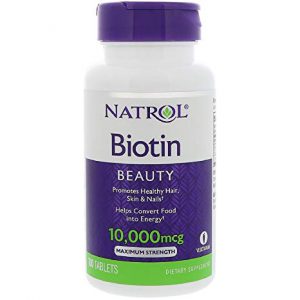 Natrol Biotin 10000 Maximum Strength 10.000 mcg (100 tablečių)