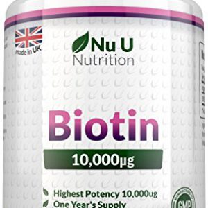 Nu U Nutrition – Biotinas 10.000 mcg (365 tablečių)