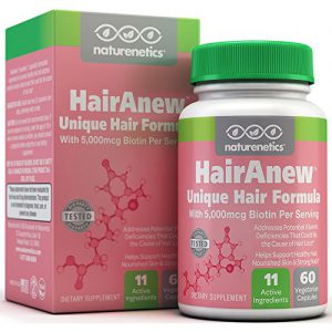 Naturenetics – HairAnew papildai plaukams su biotinu (60 kapsulių)