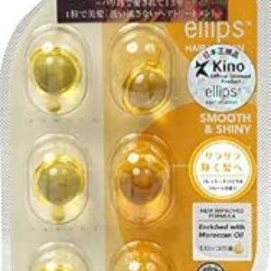 Ellips Hair Capsules Smooth & Shiny - Hair Vitamins Serum with Pro-Vitamin B5 & Jojoba Oil - For Smooth, Shiny Hair - 8 Capsules in Blister Pack, Leave-in Care