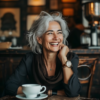woman, portrait, female, freedom, luck, face, beauty, cosmetics, cafe, coffee, caffeine, restaurant, drink, cappuccino, laughter, joy, teeth, smile, emotion, happy, and generated, model, posing, smile, happy, happy, happy, happy, happy